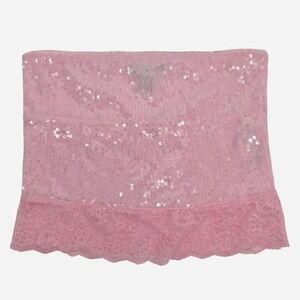 Forever 21 pink sequin tube top Size M